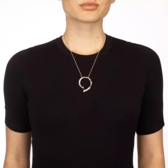 ALEXIS BITTAR Encrusted Bamboo Horseshoe Necklace - Picture 2 of 4